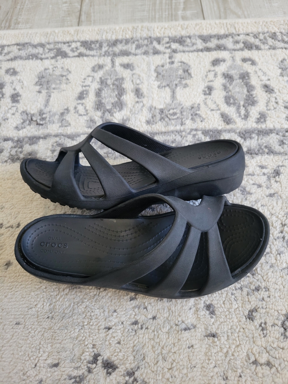 Crocs Wedge Sandals Size 7W